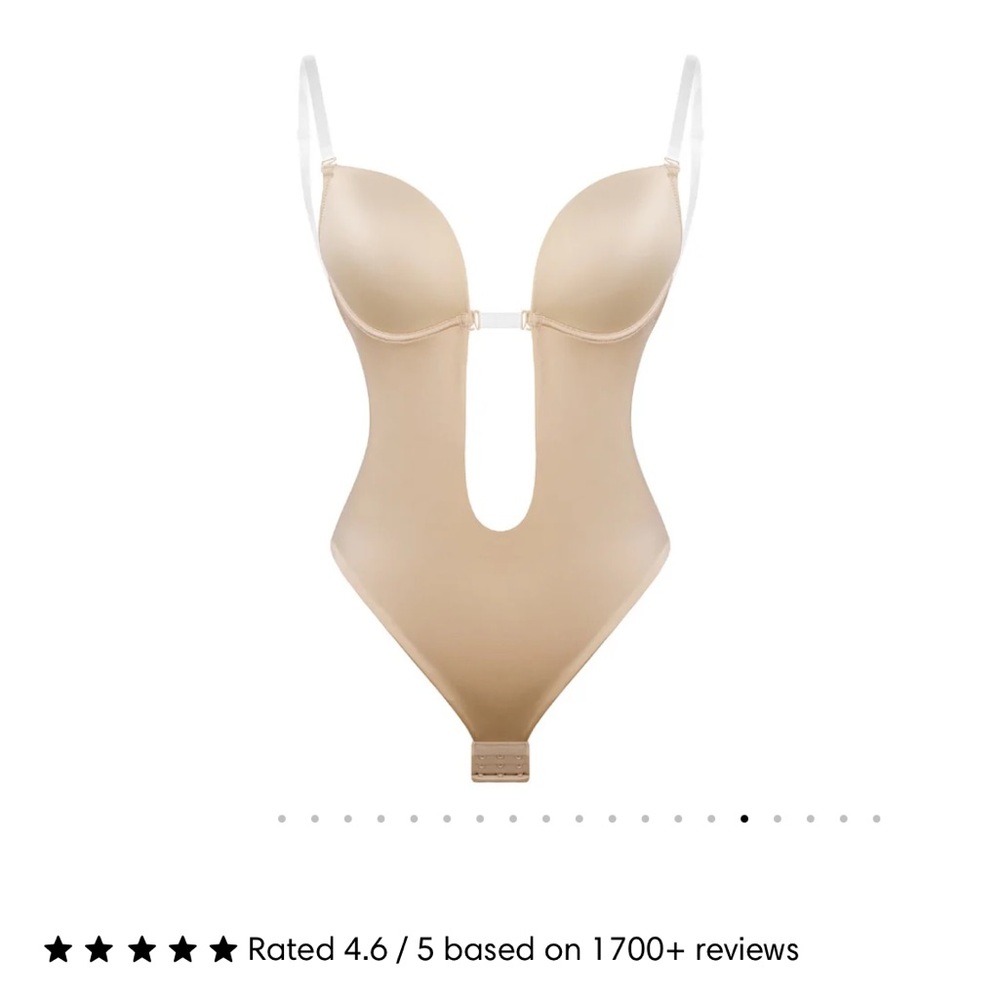 Peachy shareware backless body bra NWT